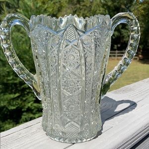 BOHEMIAN CZECH Flatware holder “A Spooner”